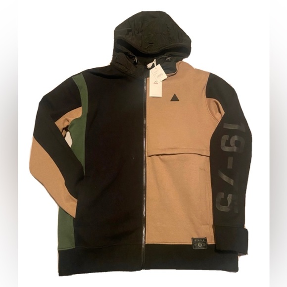 Staple - NWT WrldRnwn Pigeon Brand Since 1975 Zip Up Hoodie Mens size Large - Picture 2 of 12